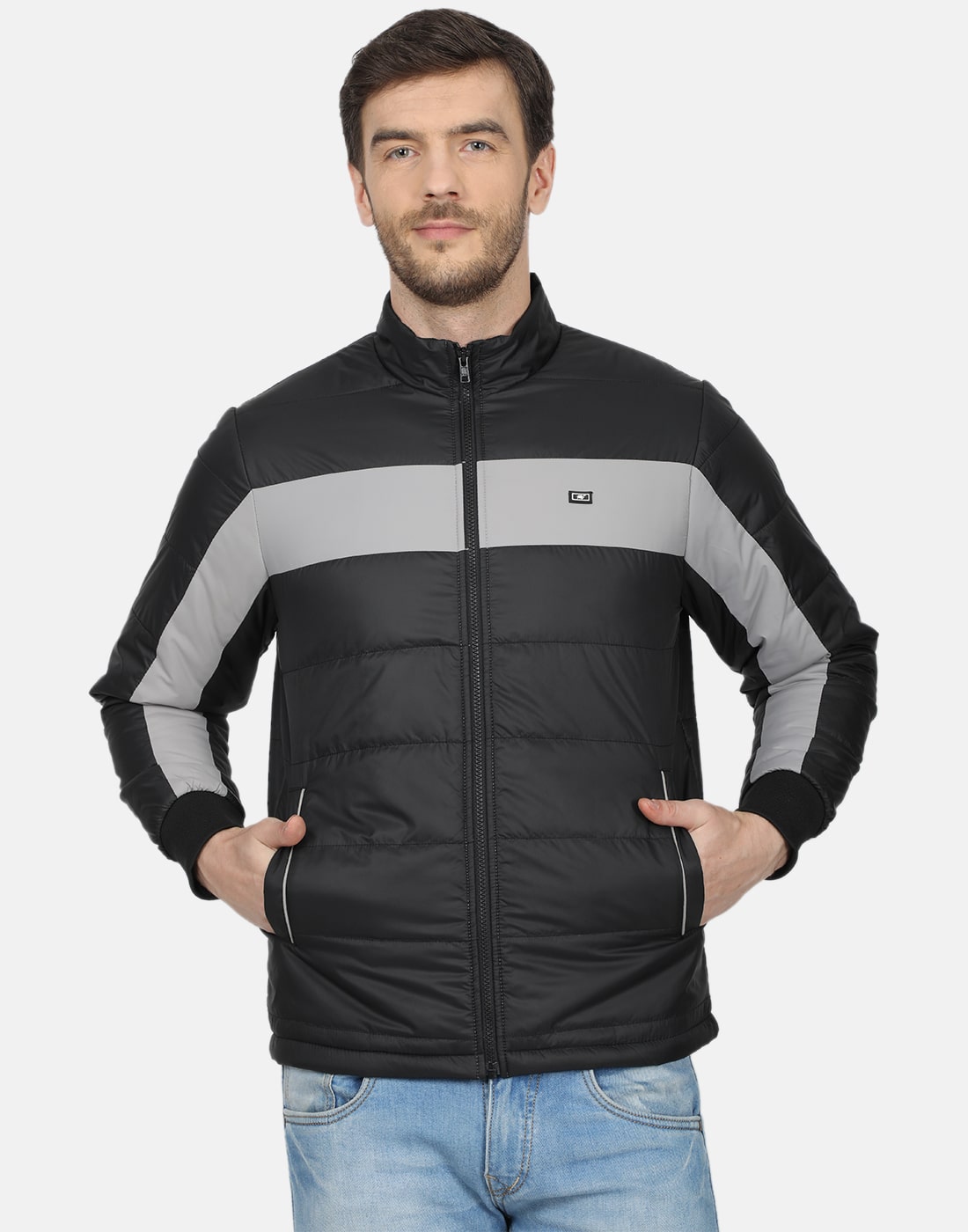 

Monte Carlo Men Black Colorblocked Bomber jacket