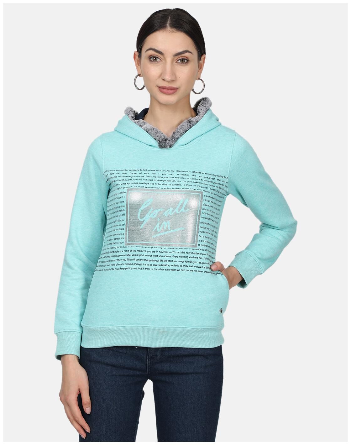 

Monte Carlo Women Printed Sweatshirt - Blue