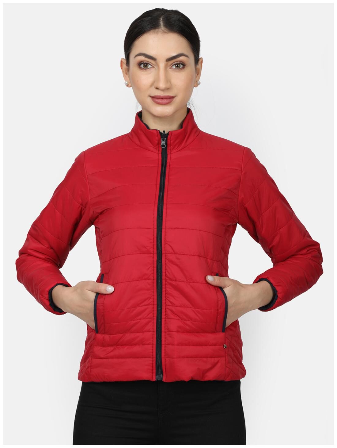 

Monte Carlo Women Solid Regular Jacket - Maroon