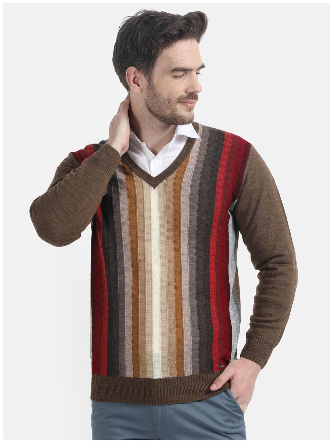 

Monte Carlo Men Brown V neck Pullover