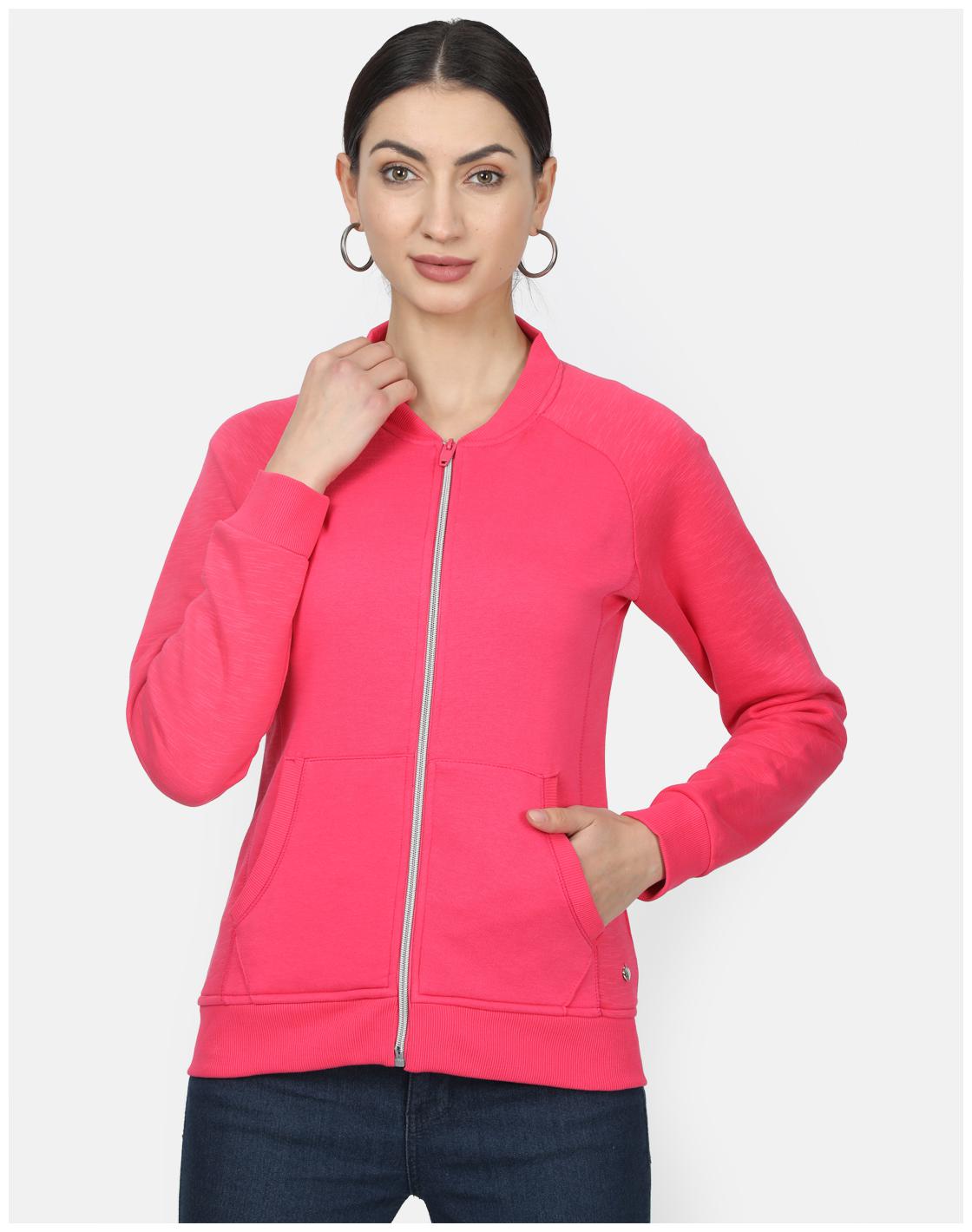 

Monte Carlo Women Solid Sweatshirt - Pink