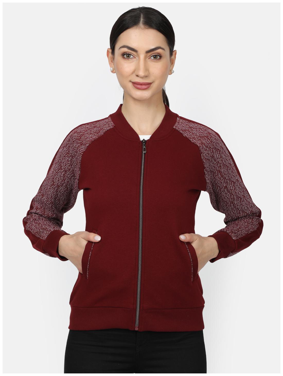 

Monte Carlo Women Solid Sweatshirt - Maroon