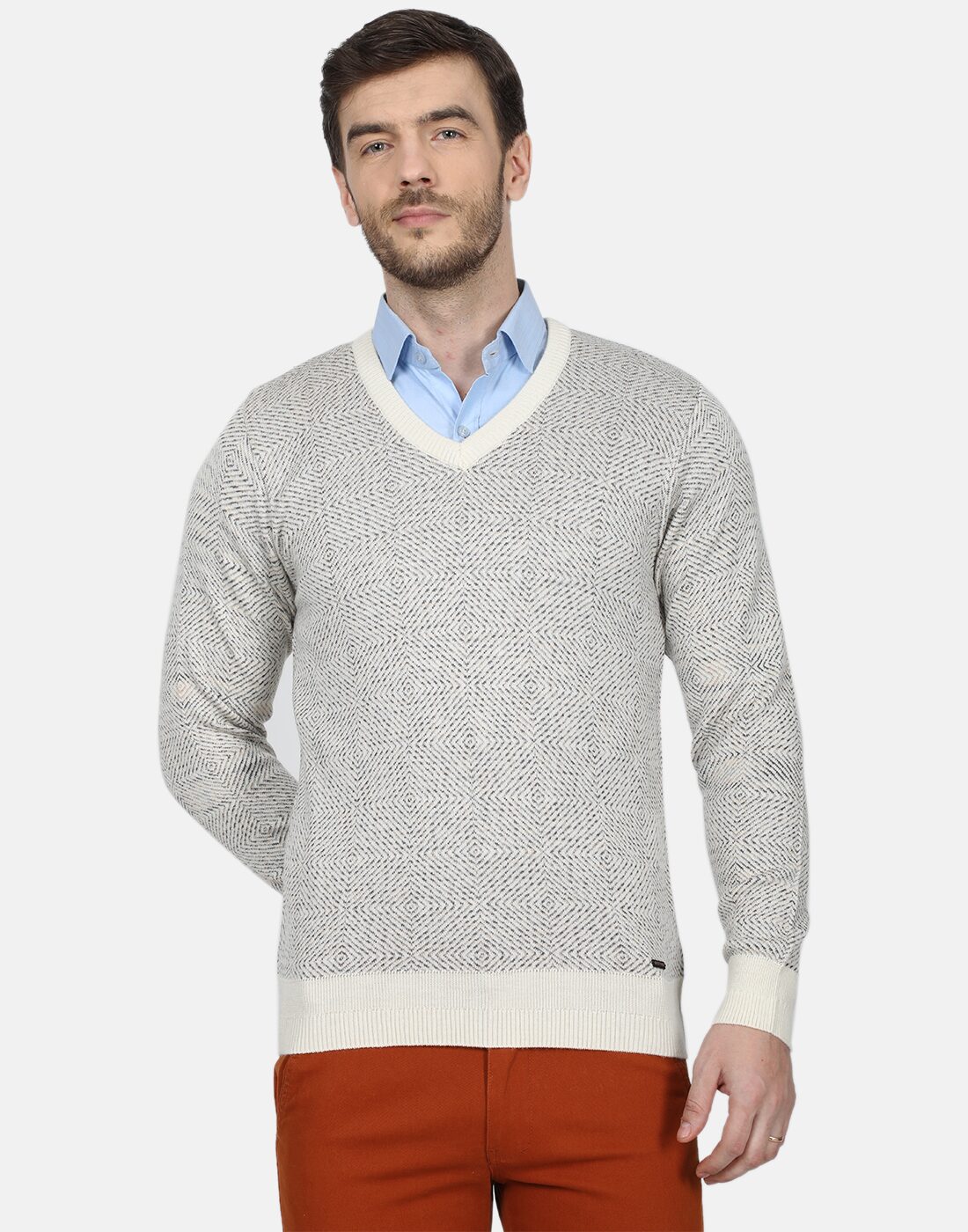 

Monte Carlo Men Grey V neck Pullover