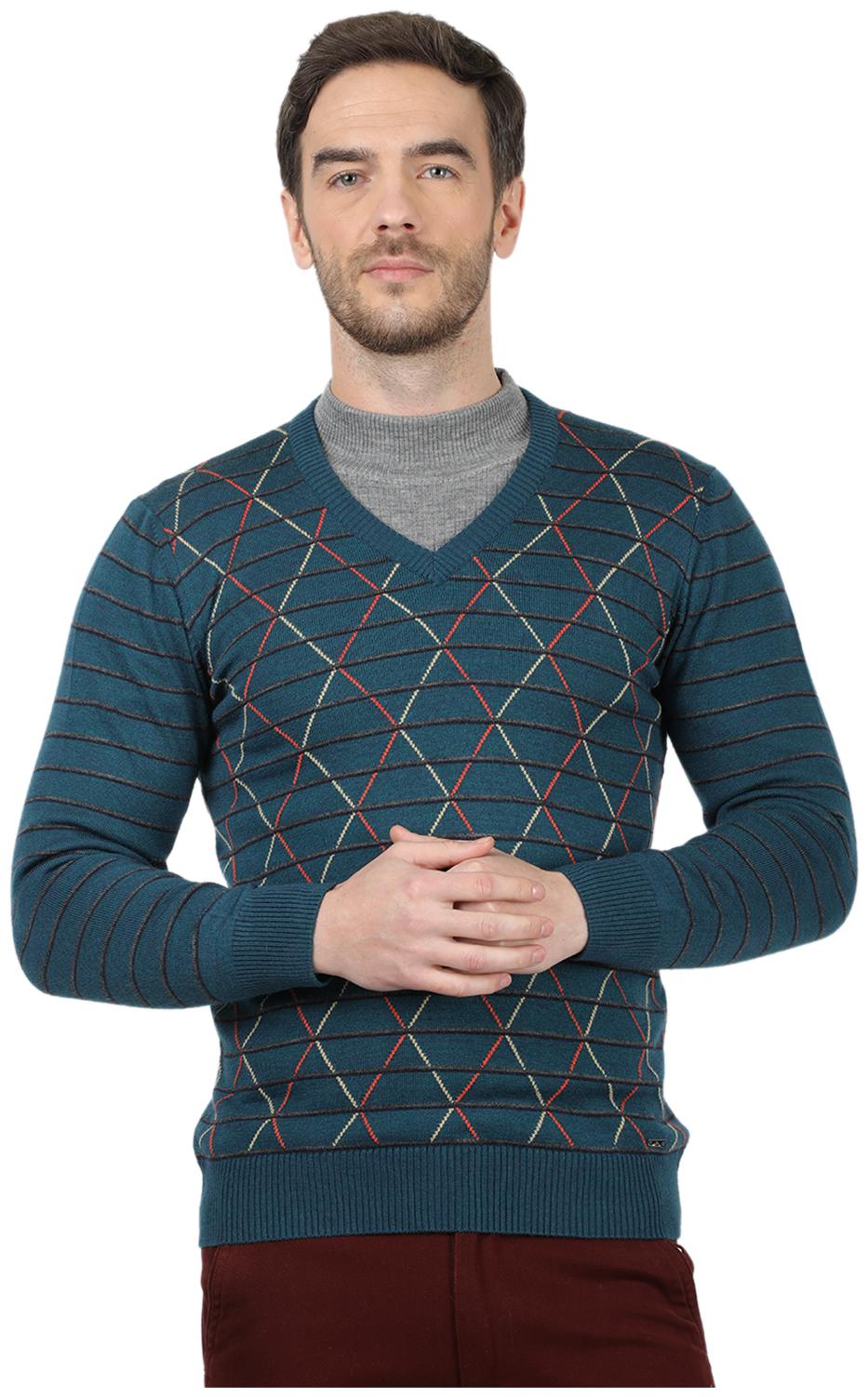 

Monte Carlo Men Blue V neck Pullover