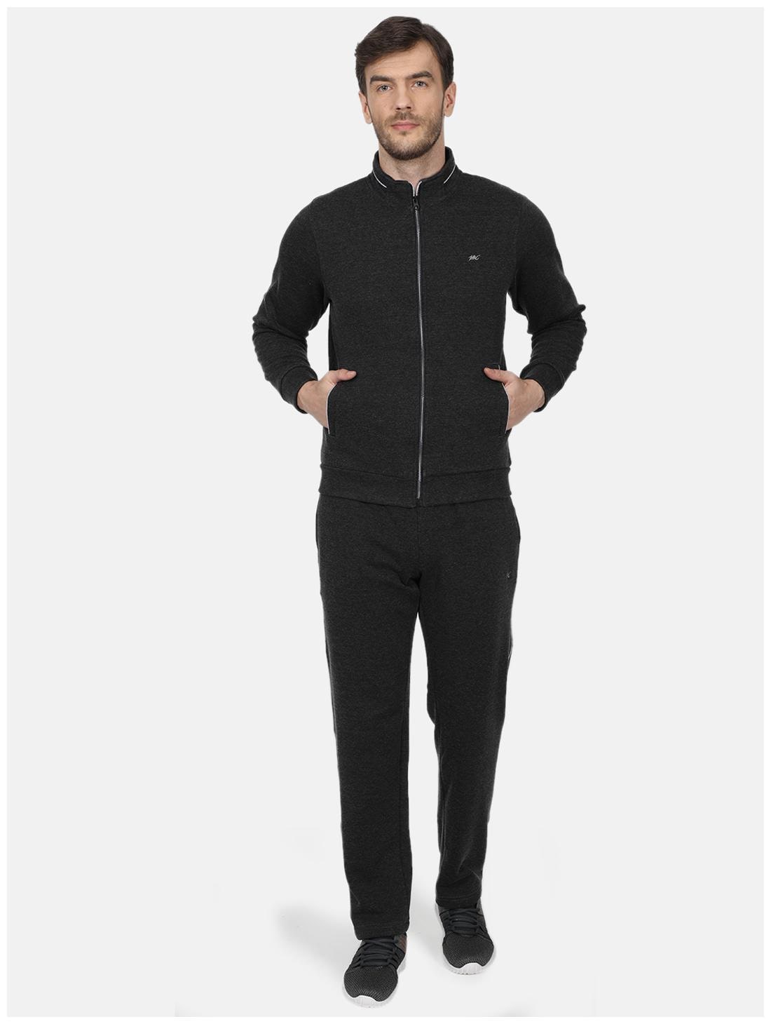 

Monte Carlo Men Grey Solid Regular Fit Hooded Track Suit