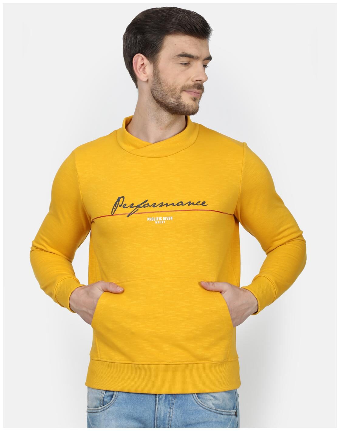 

Monte Carlo Men Yellow Round neck Sweatshirt
