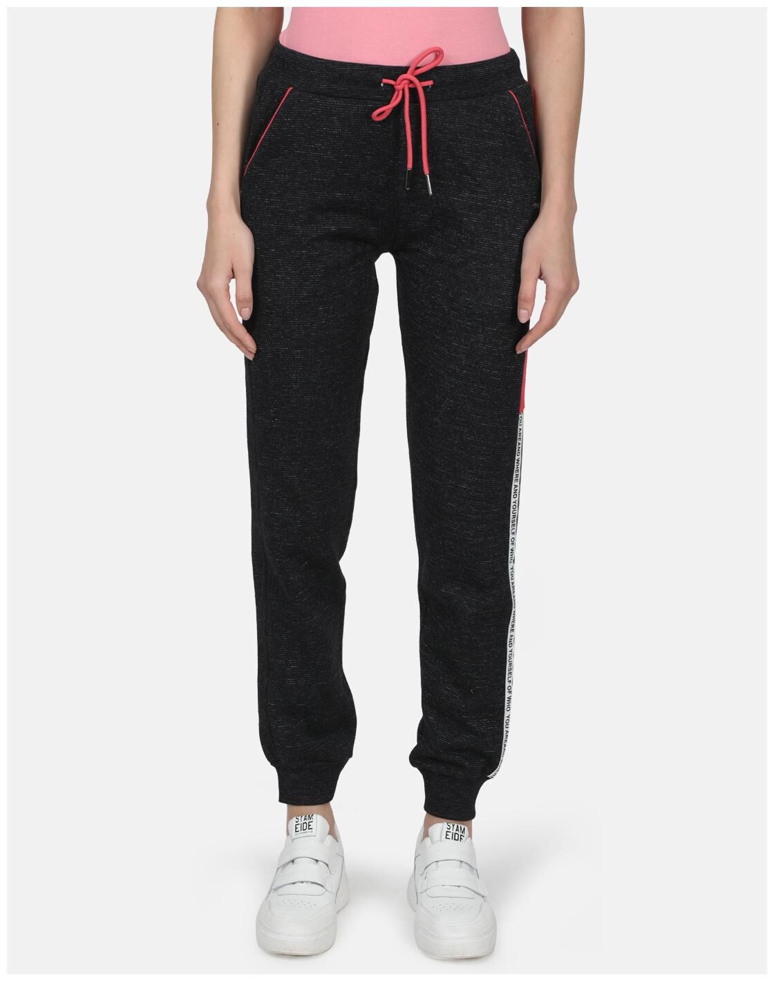 

Monte Carlo Women Cotton Blend Solid Joggers (Black)