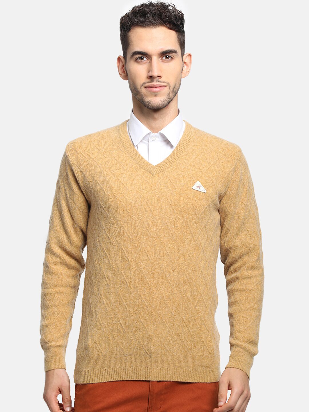 

Monte Carlo Men Yellow V neck Pullover