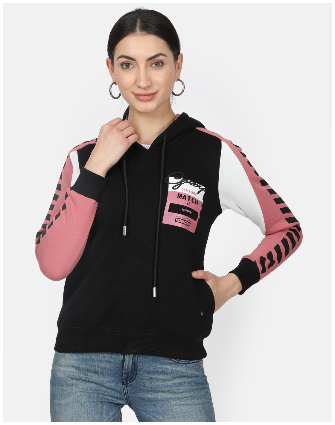 

Monte Carlo Women Printed Sweatshirt - Black