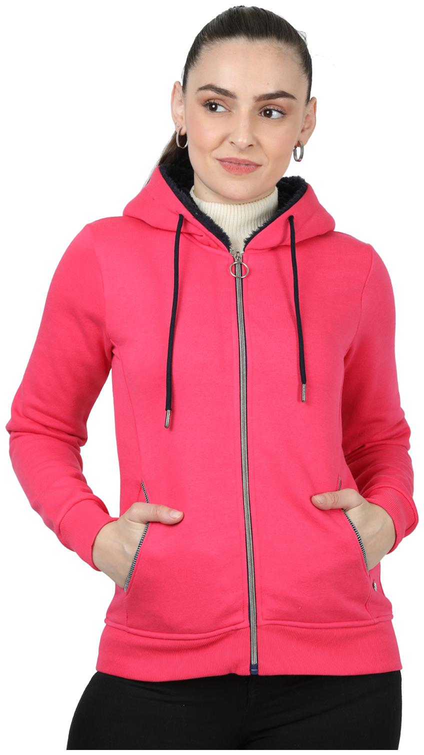 

Monte Carlo Women Solid Hoodie - Pink