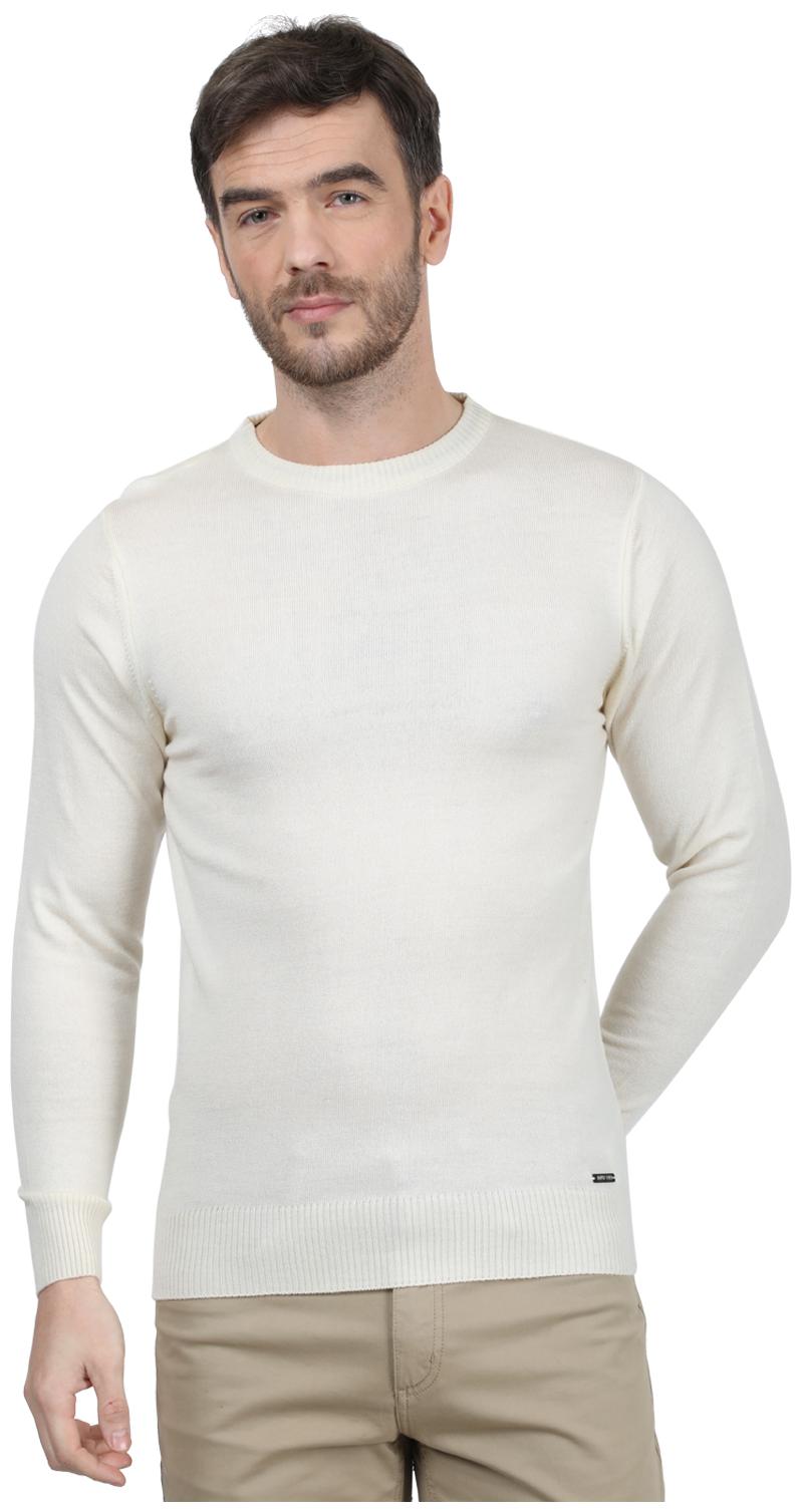 

Monte Carlo Wool Cream Solid Pullover For Men