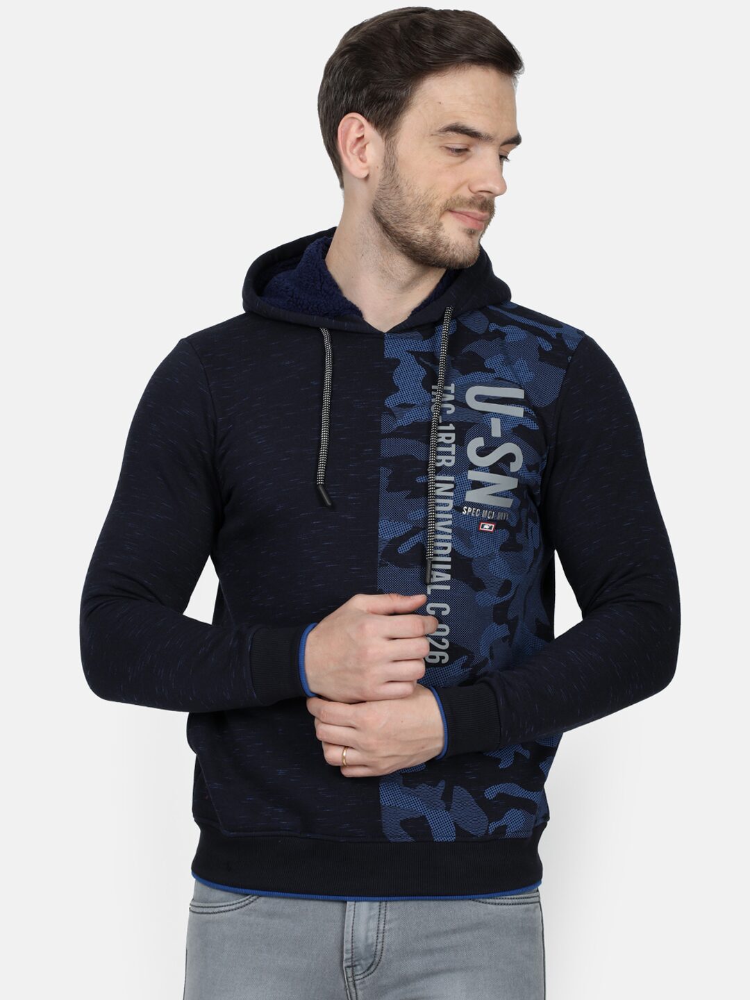 

Monte Carlo Men Blue Hooded Hoodie