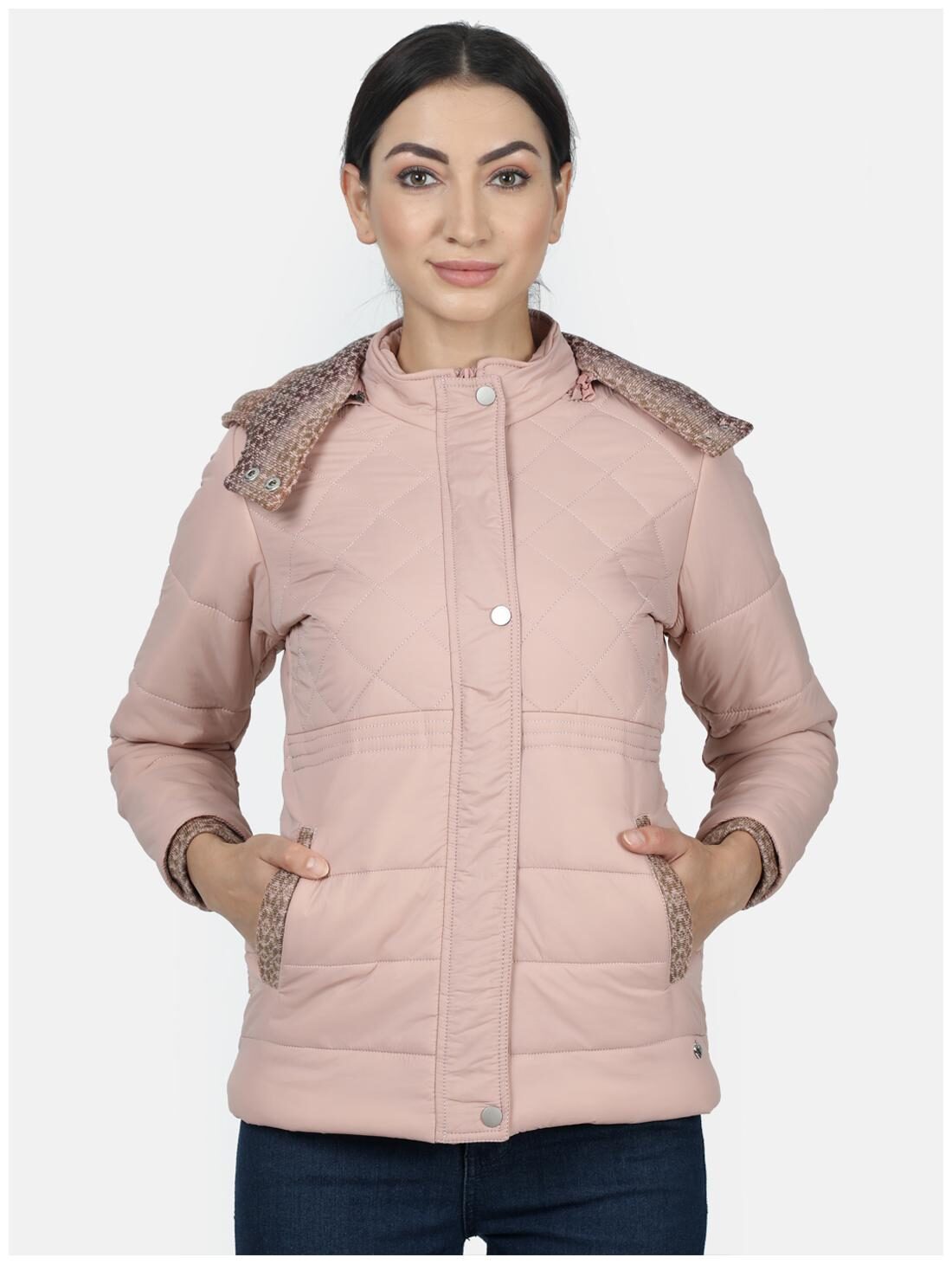 

Monte Carlo Women Solid Regular Jacket - Peach
