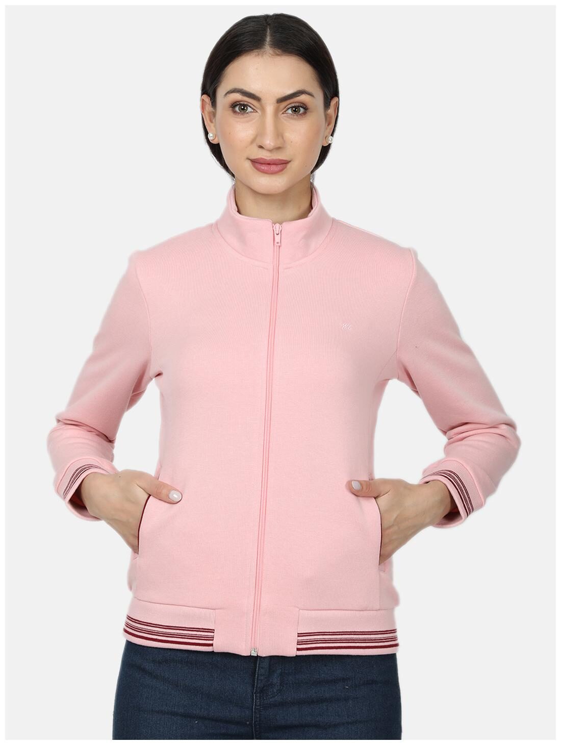 

Monte Carlo Women Solid Sweatshirt - Pink