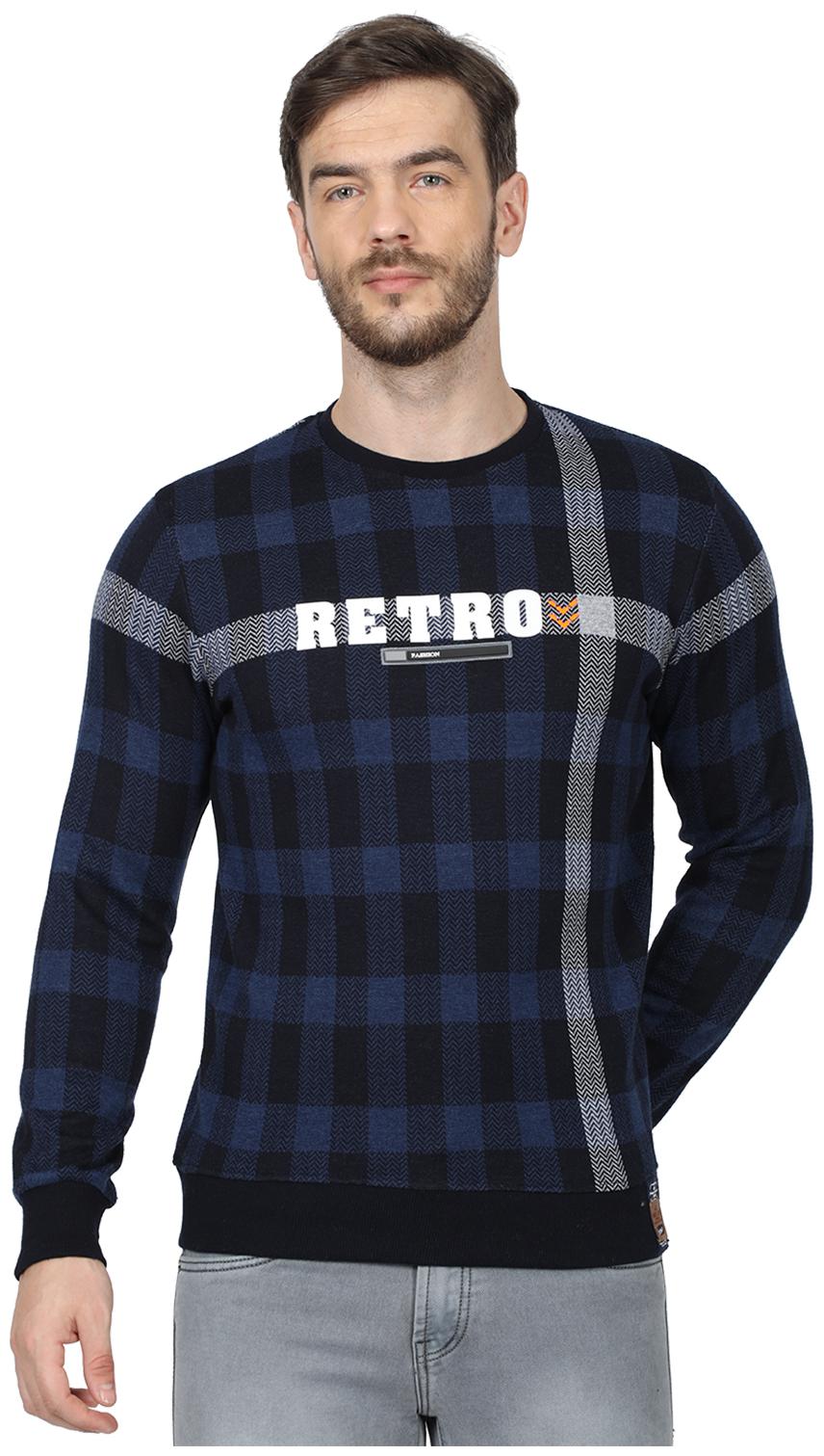 

Monte Carlo Men Blue Black Round neck Sweatshirt