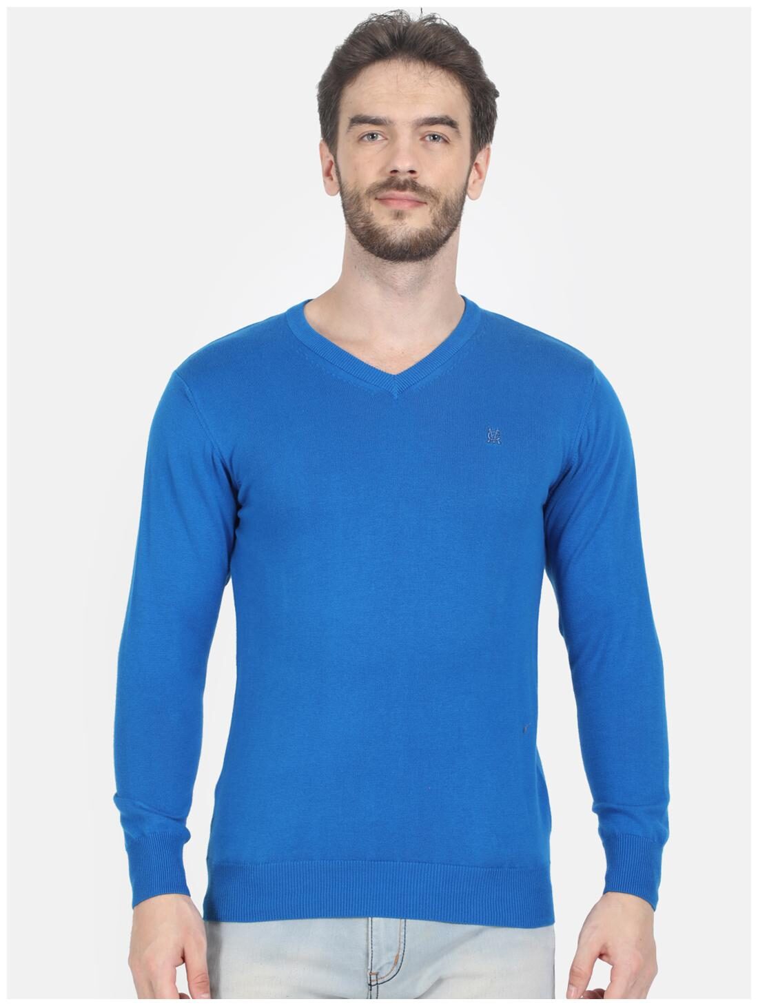 

Monte Carlo Men Blue V neck Pullover