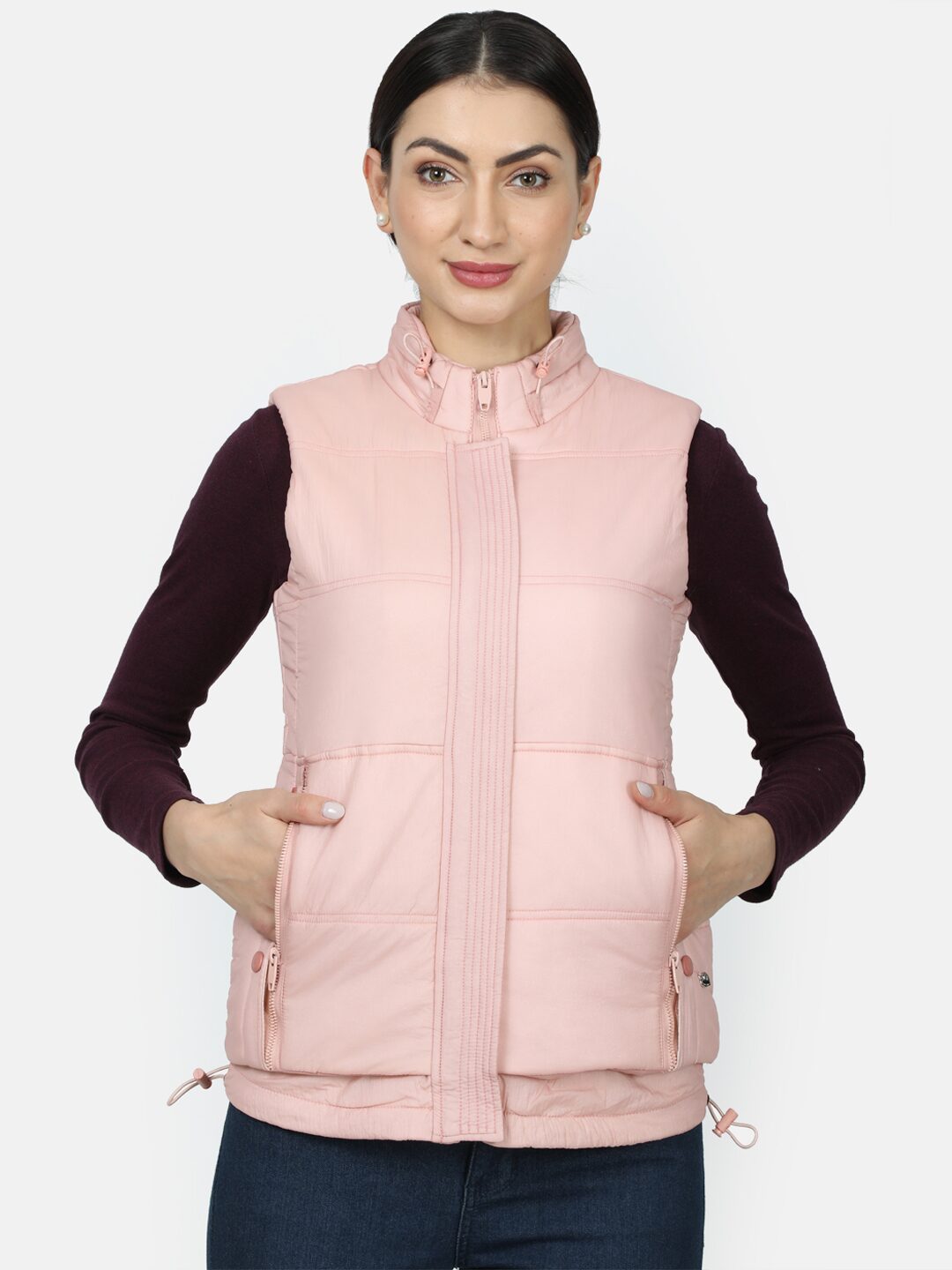 

Monte Carlo Women Solid Regular Jacket - Peach