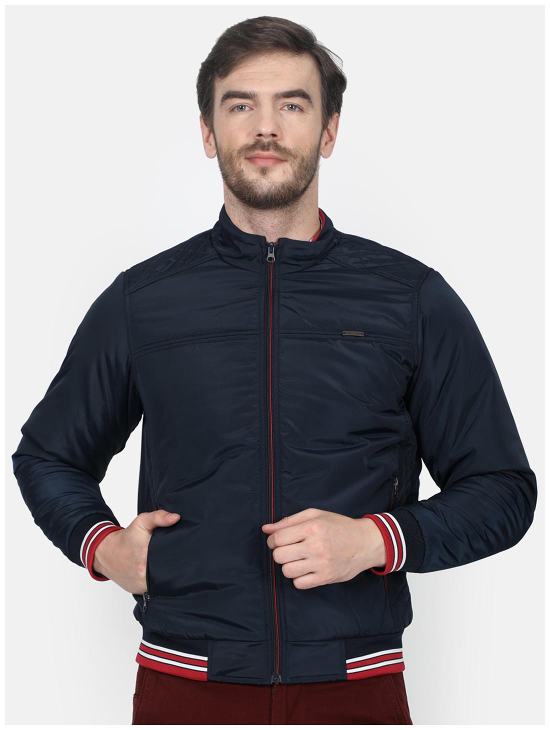 

Monte Carlo Men Navy blue Solid Bomber jacket