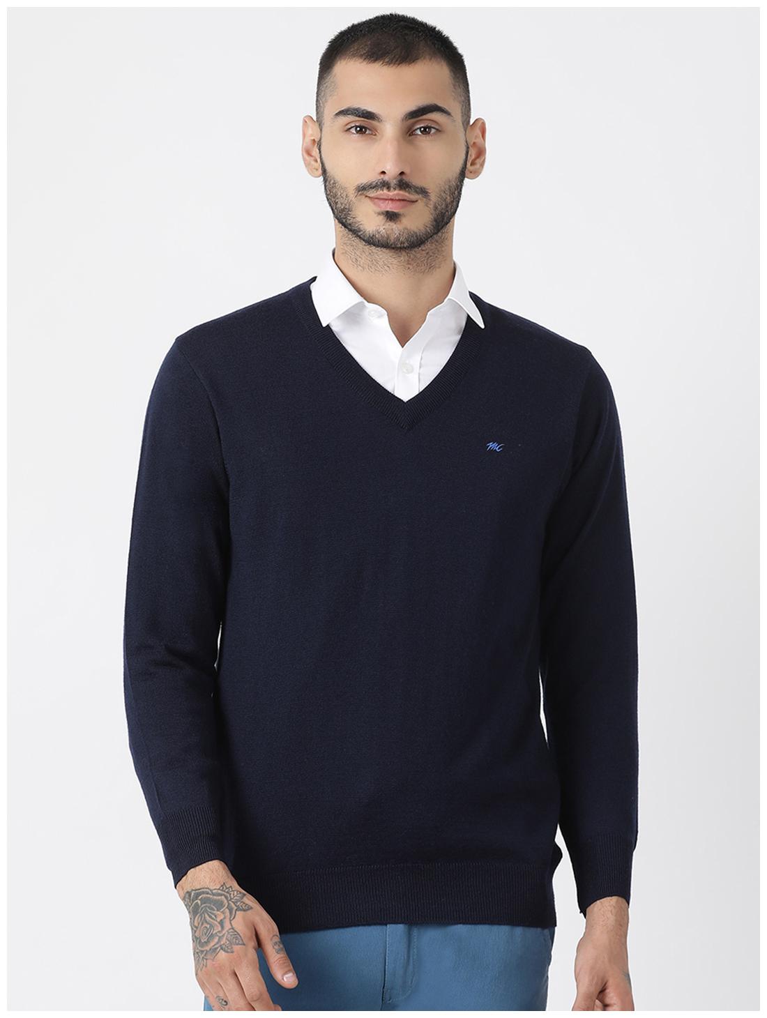 

Monte Carlo Men Navy blue V neck Pullover