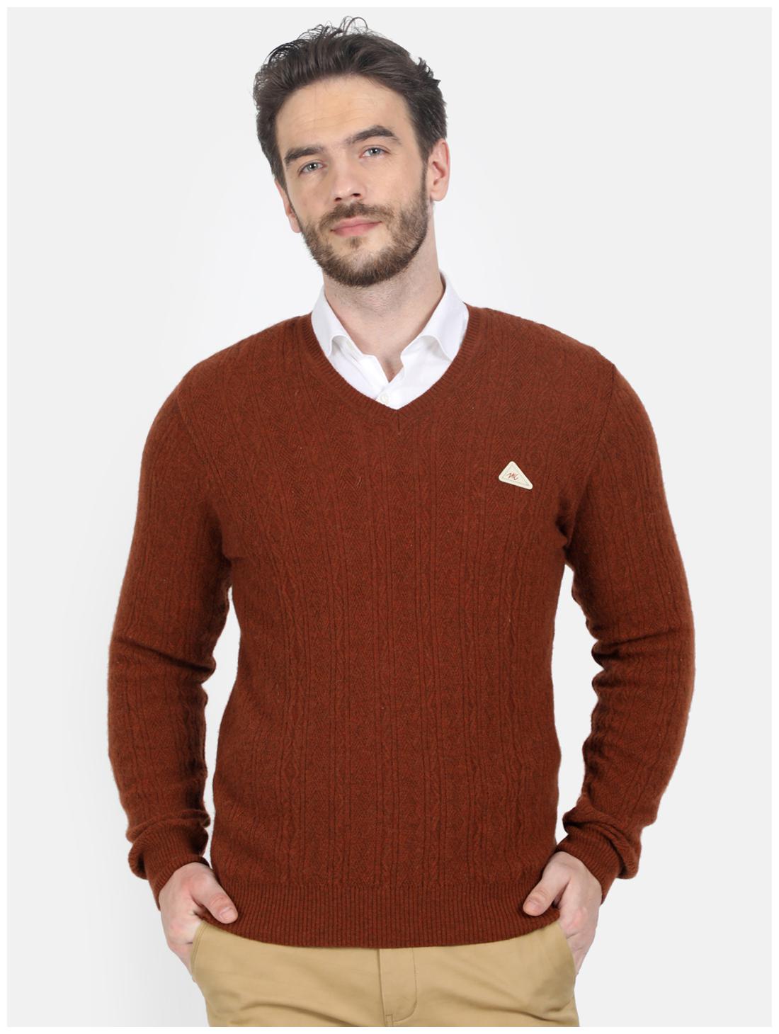 

Monte Carlo Men Brown V neck Pullover