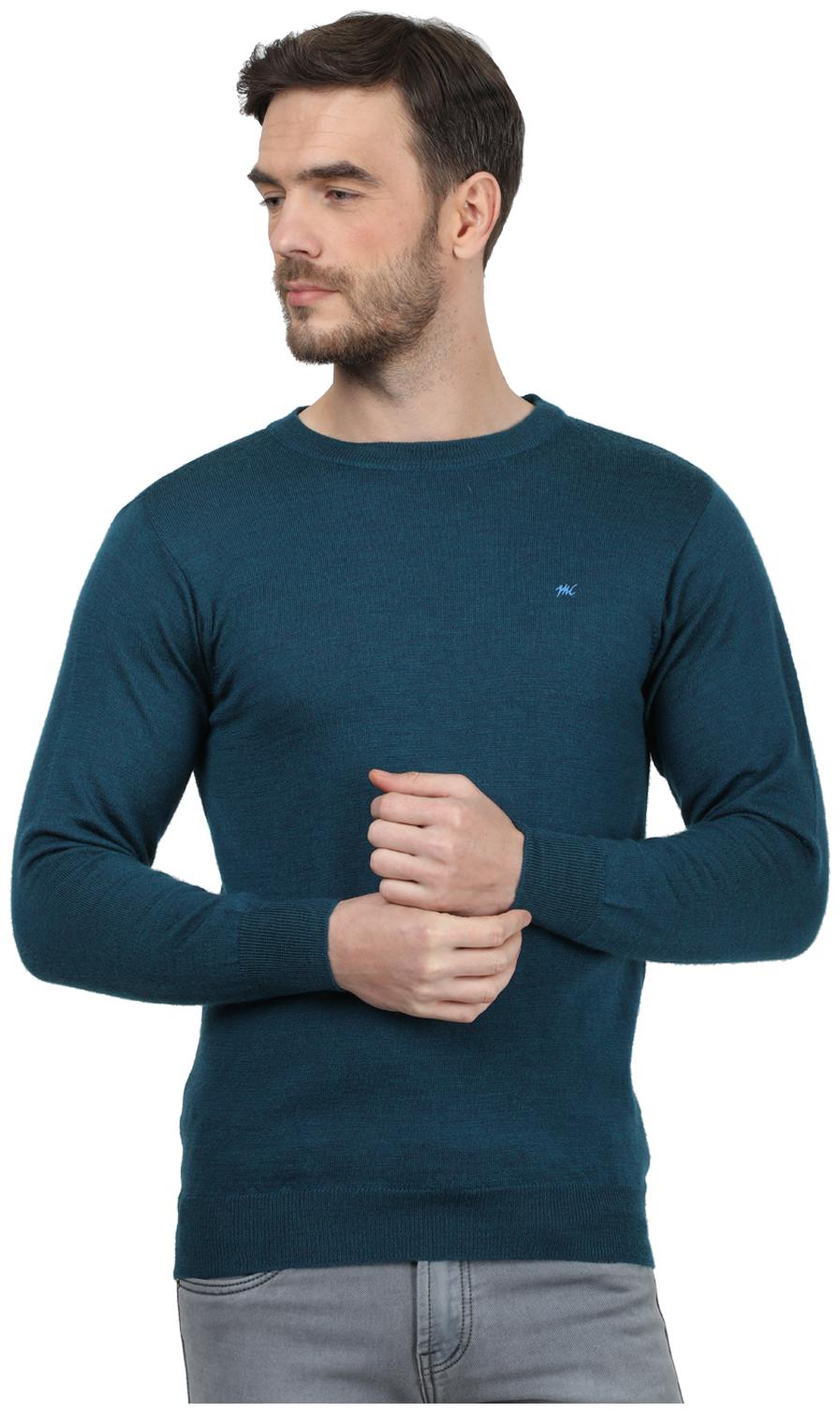 

Monte Carlo Men Blue Round neck Pullover