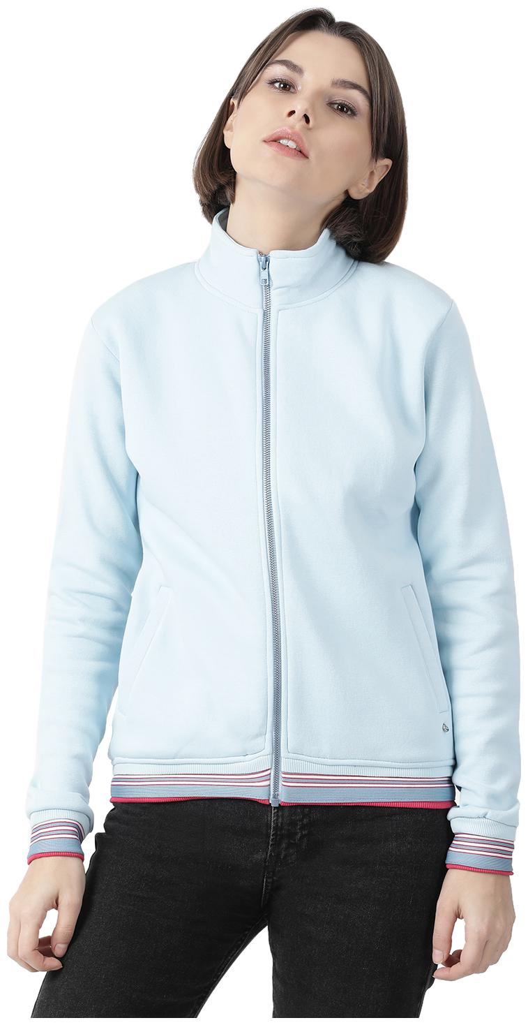 

Monte Carlo Women Solid Sweatshirt - Blue
