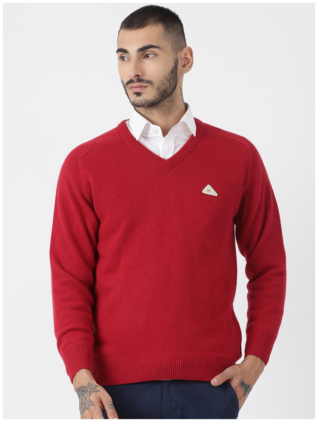 

Monte Carlo Men Red V neck Pullover