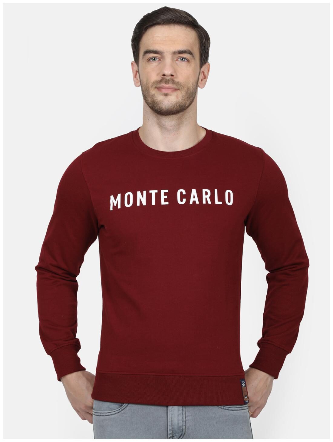 

Monte Carlo Men Maroon Round neck Sweatshirt