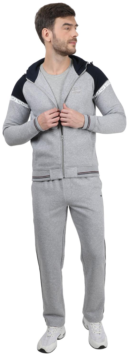 

Monte Carlo Men Grey Cotton Blend Colorblocked Tracksuit