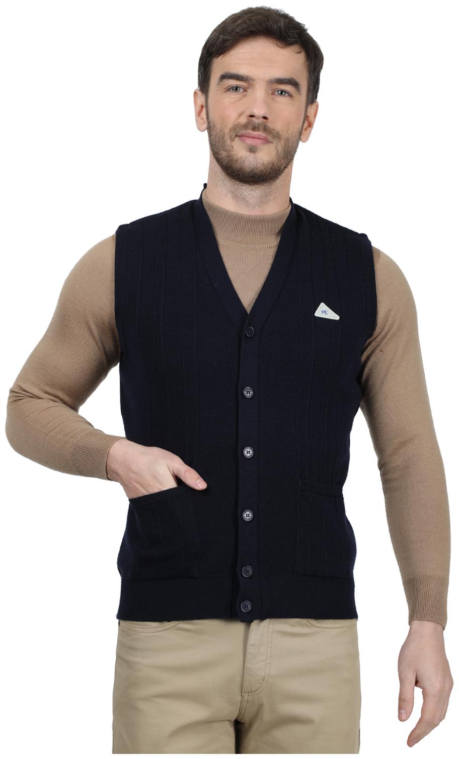 

Monte Carlo Men Navy blue V neck Cardigan