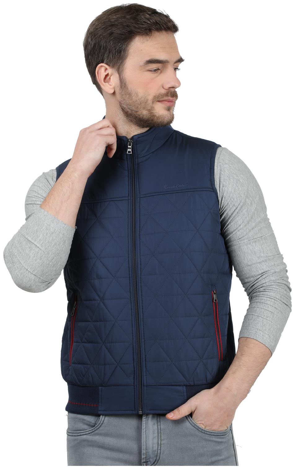 

Monte Carlo Men Blue Solid Bomber jacket
