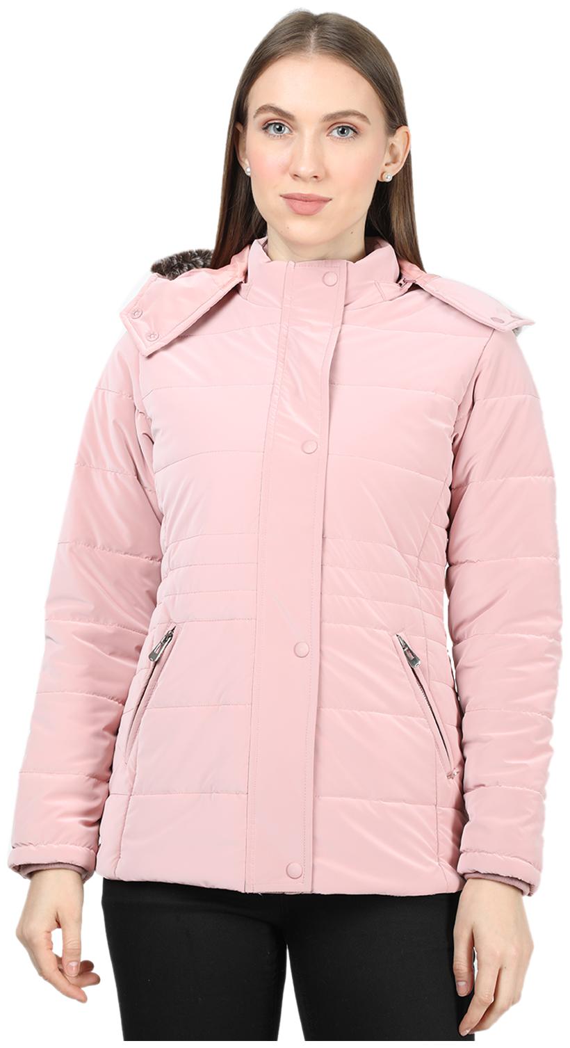 

Monte Carlo Women Solid Bomber Jacket - Pink