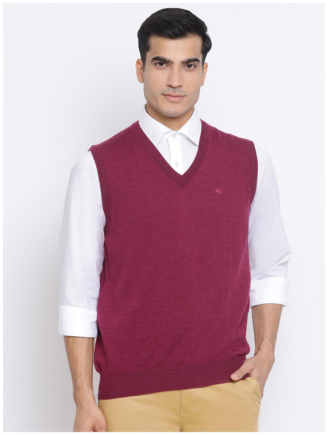

Monte Carlo Men Pink V neck Front-open sweater