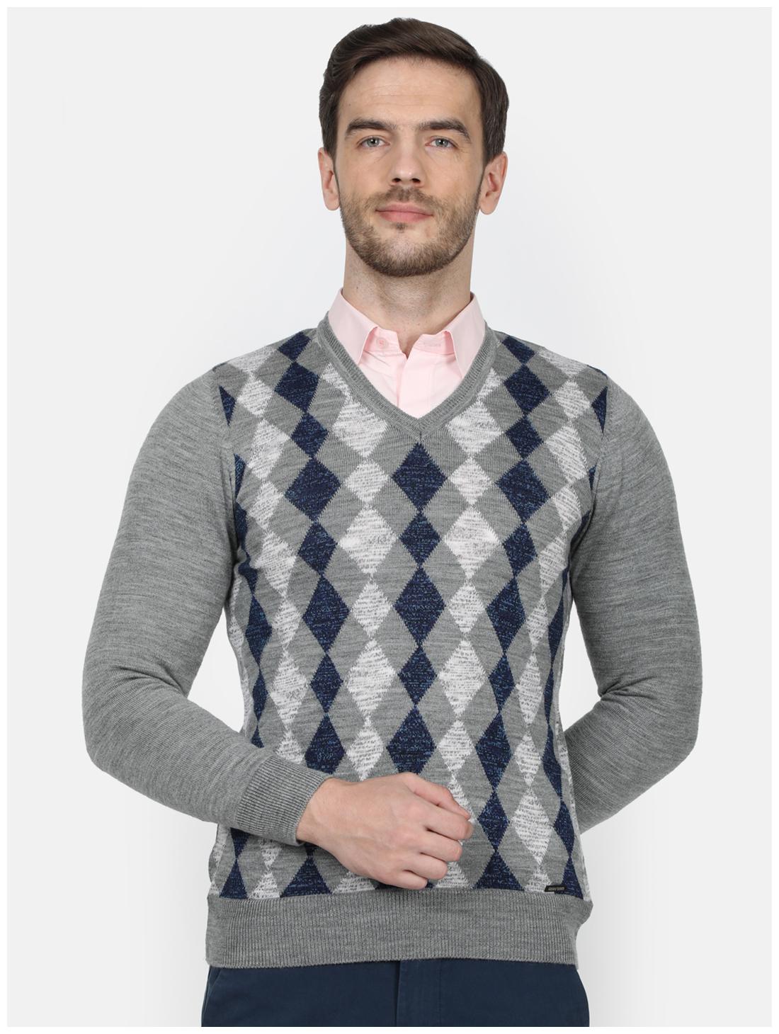 

Monte Carlo Men Grey V neck Pullover