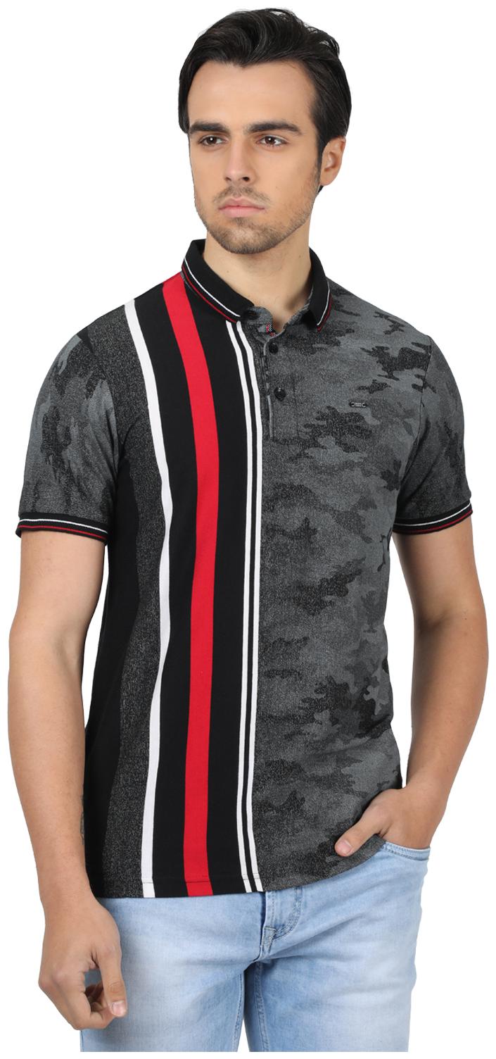 

Monte Carlo Men Black Slim fit Cotton Blend Polo collar T-Shirt - Pack Of 1