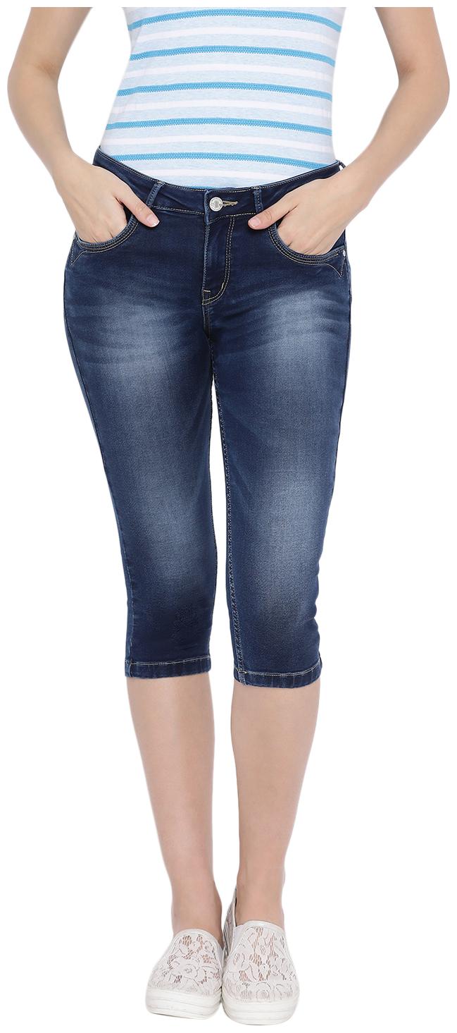 

Monte Carlo Women Solid Denim capri - Blue