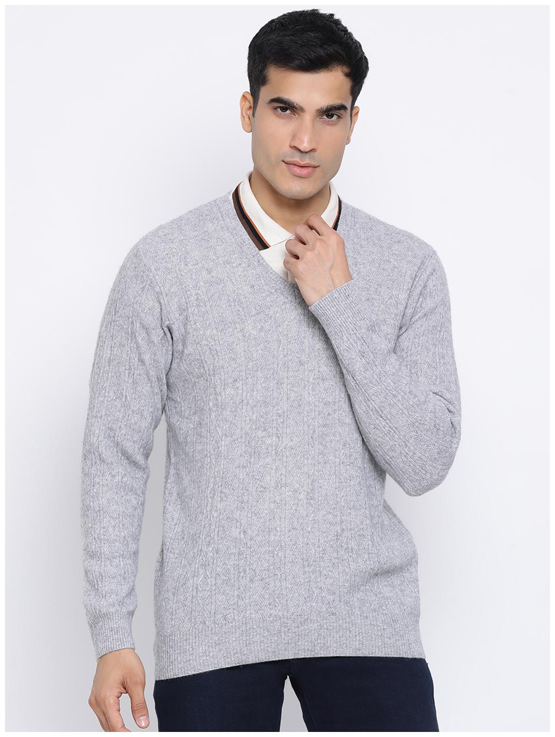 

Monte Carlo Men Grey V neck Pullover