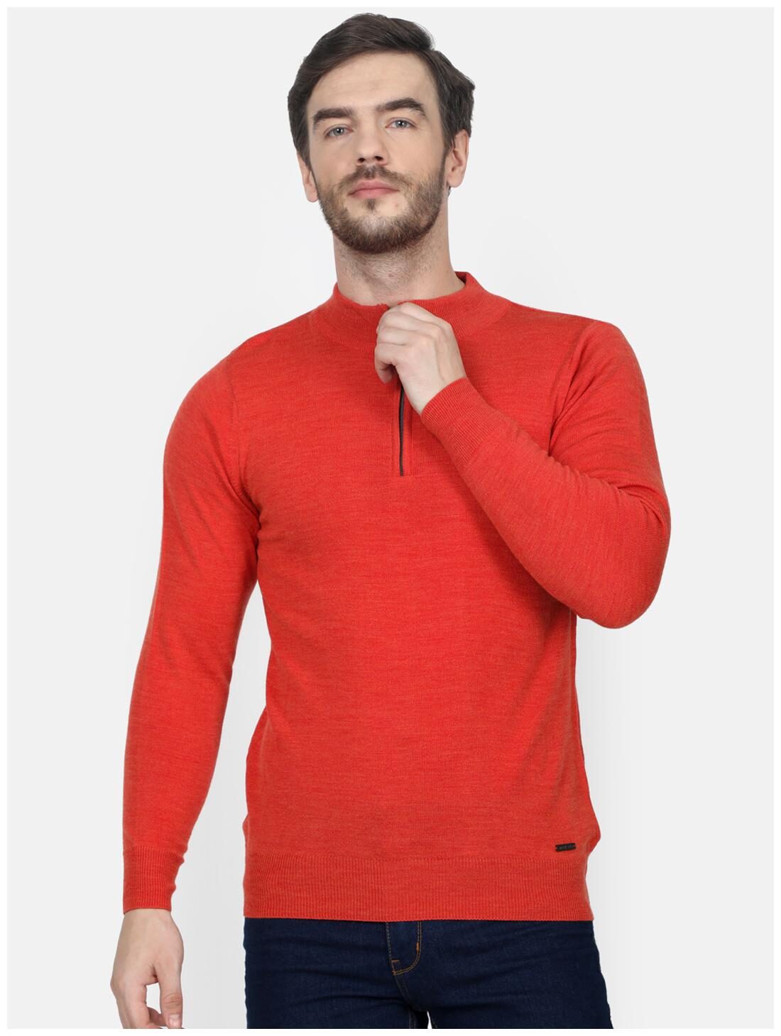 

Monte Carlo Men Orange Turtle neck Pullover