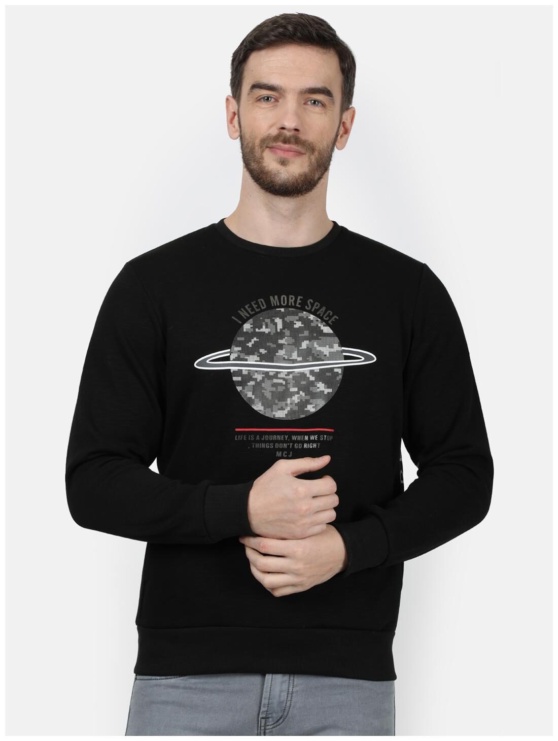 

Monte Carlo Men Black Round neck Sweatshirt