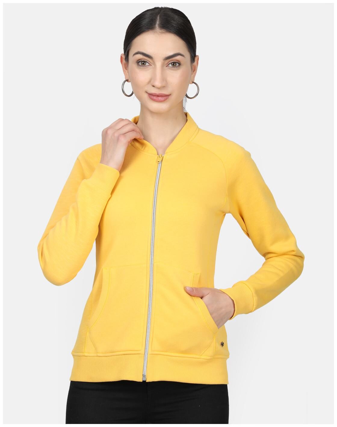 

Monte Carlo Women Solid Sweatshirt - Yellow