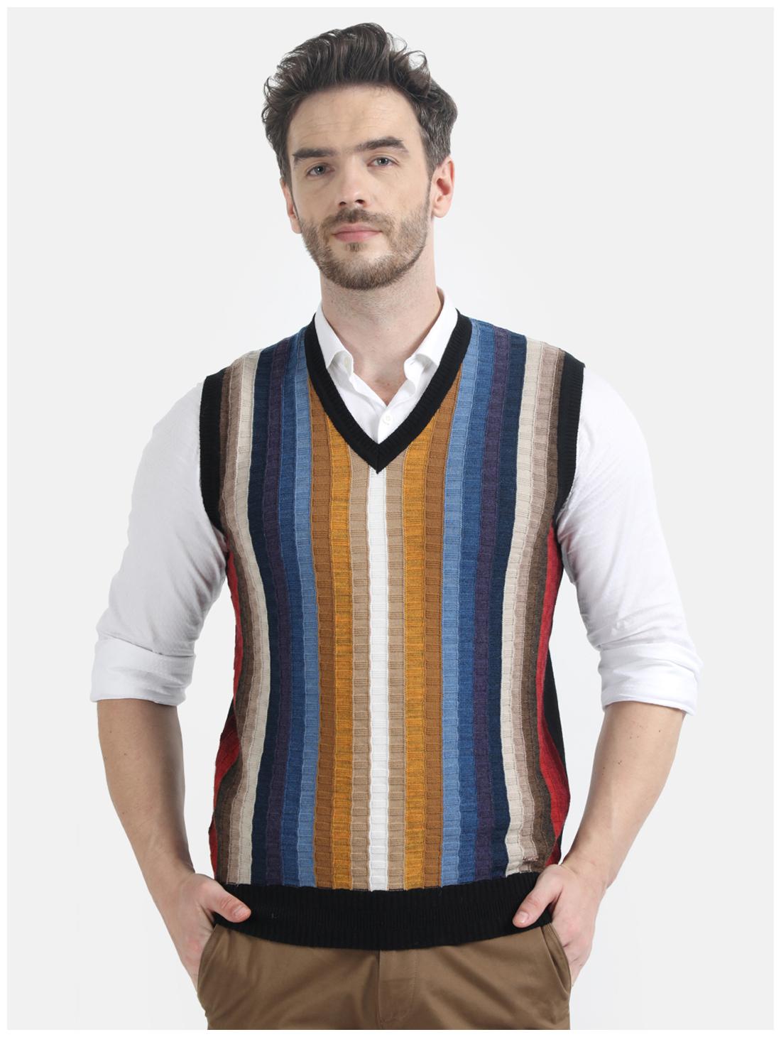 

Monte Carlo Men Multi V neck Longline sweater