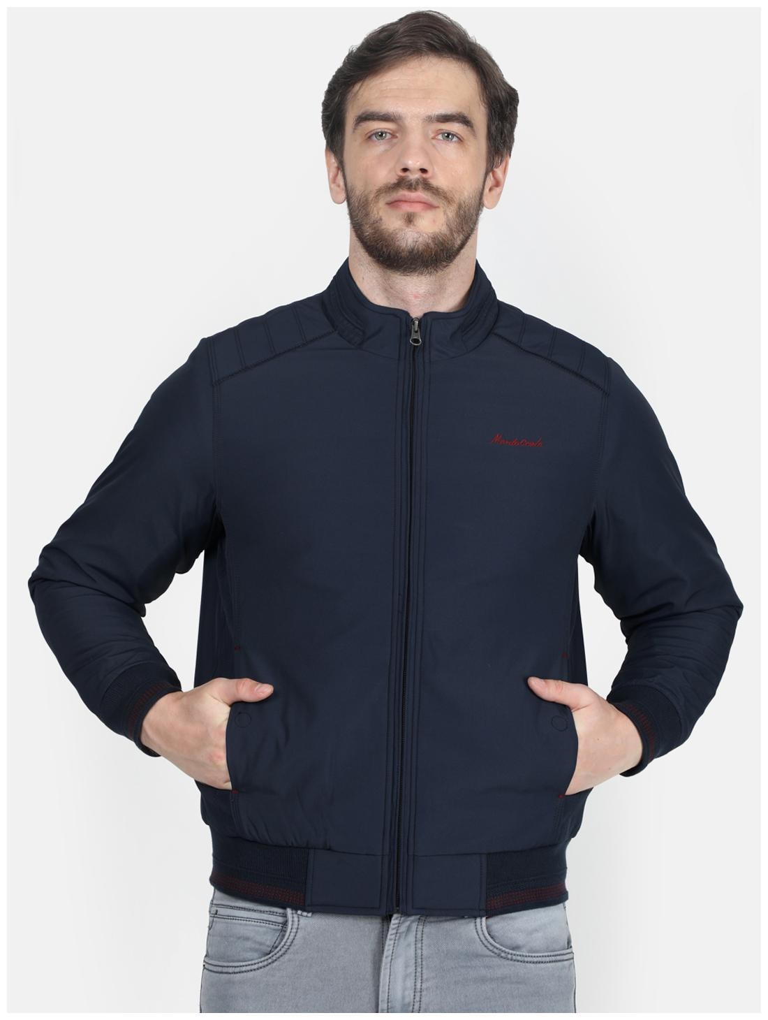 

Monte Carlo Men Navy blue Solid Bomber jacket