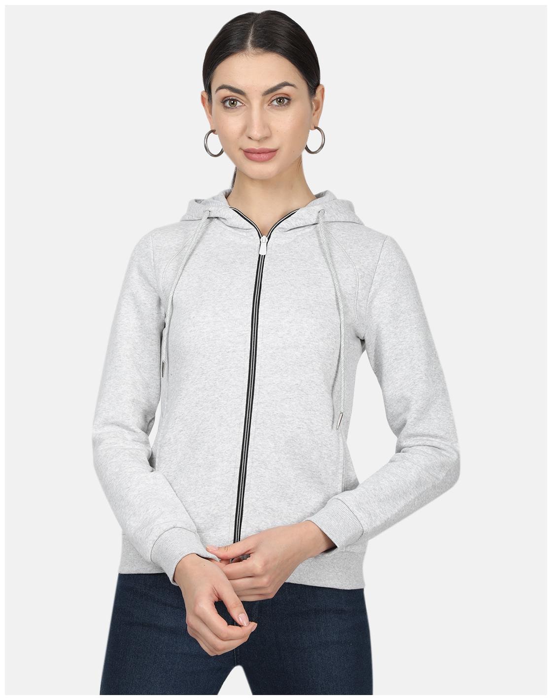 

Monte Carlo Women Solid Sweatshirt - Grey