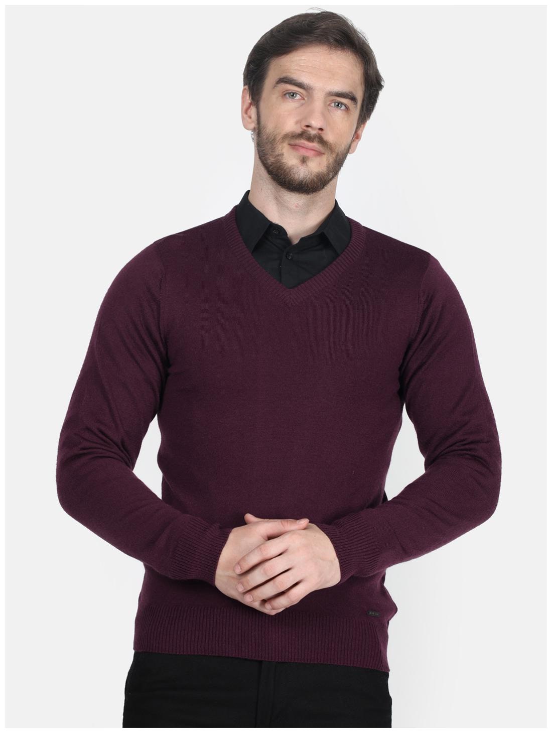 

Monte Carlo Men Purple V neck Pullover