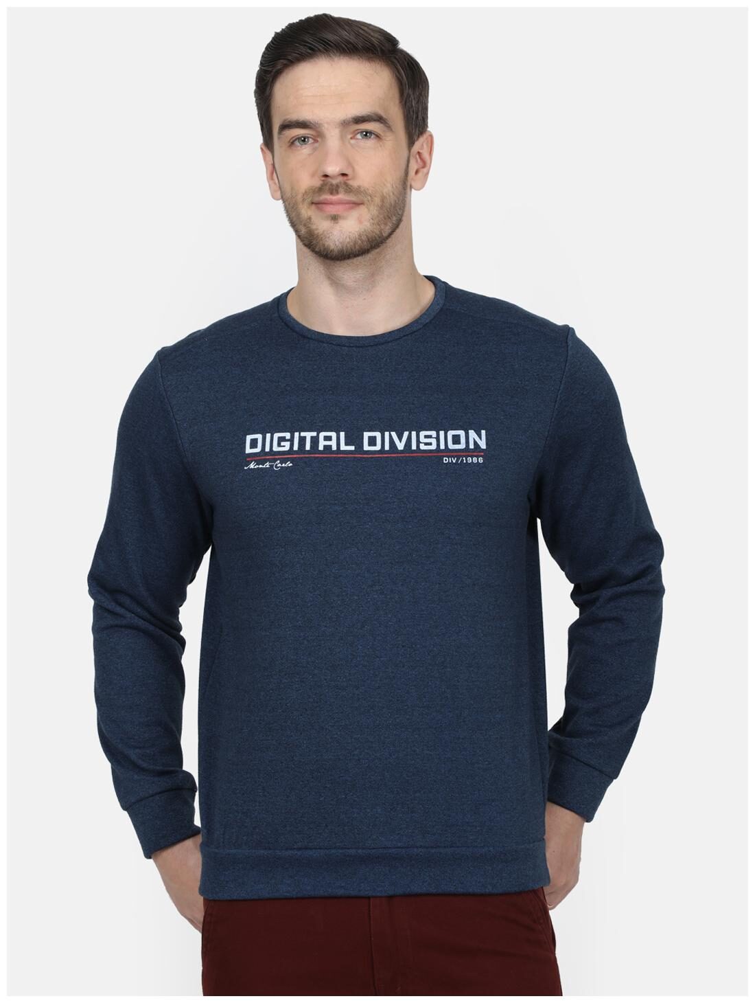 

Monte Carlo Men Blue Round neck Sweatshirt