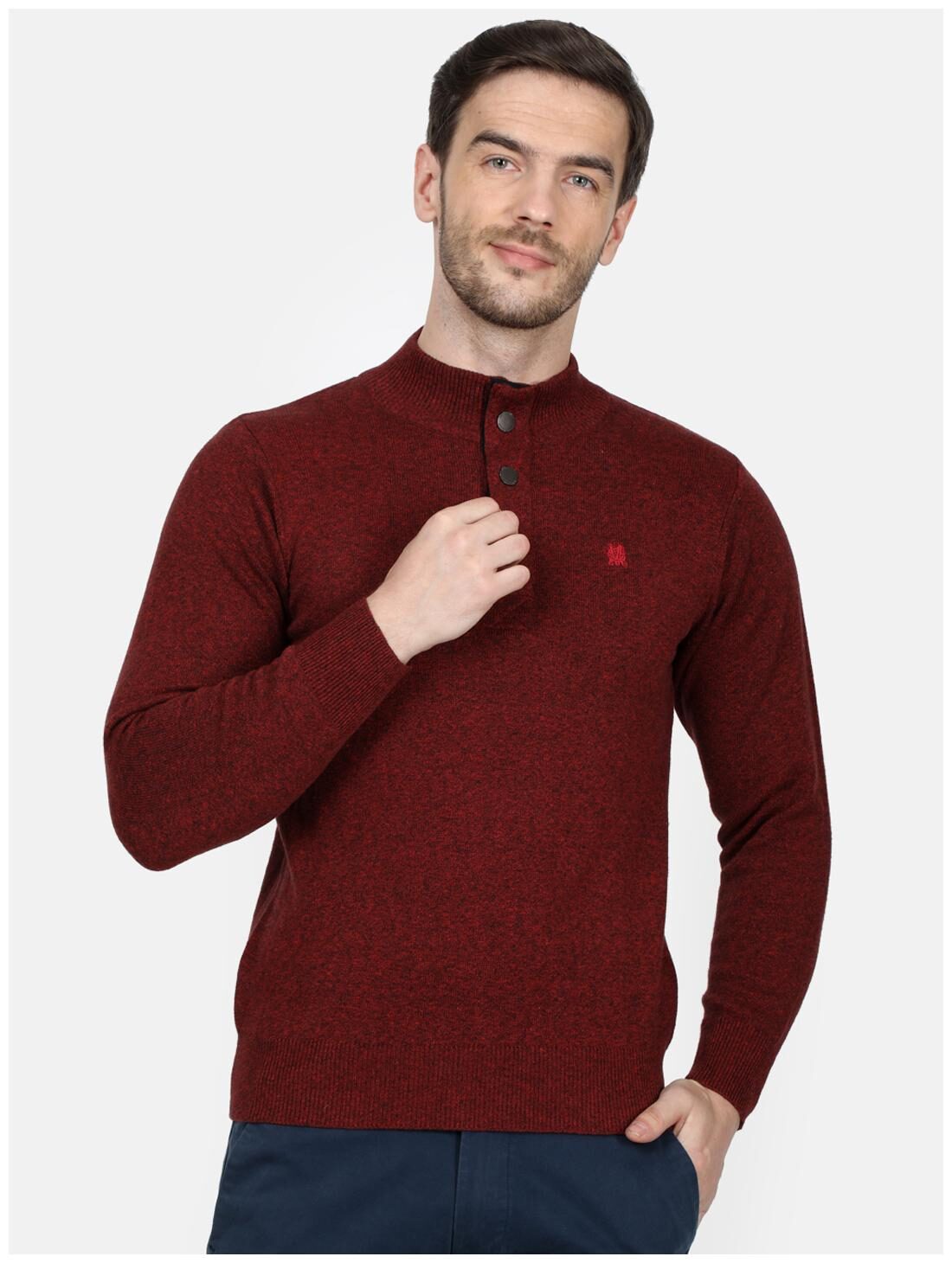 

Monte Carlo Men Maroon Turtle neck Pullover