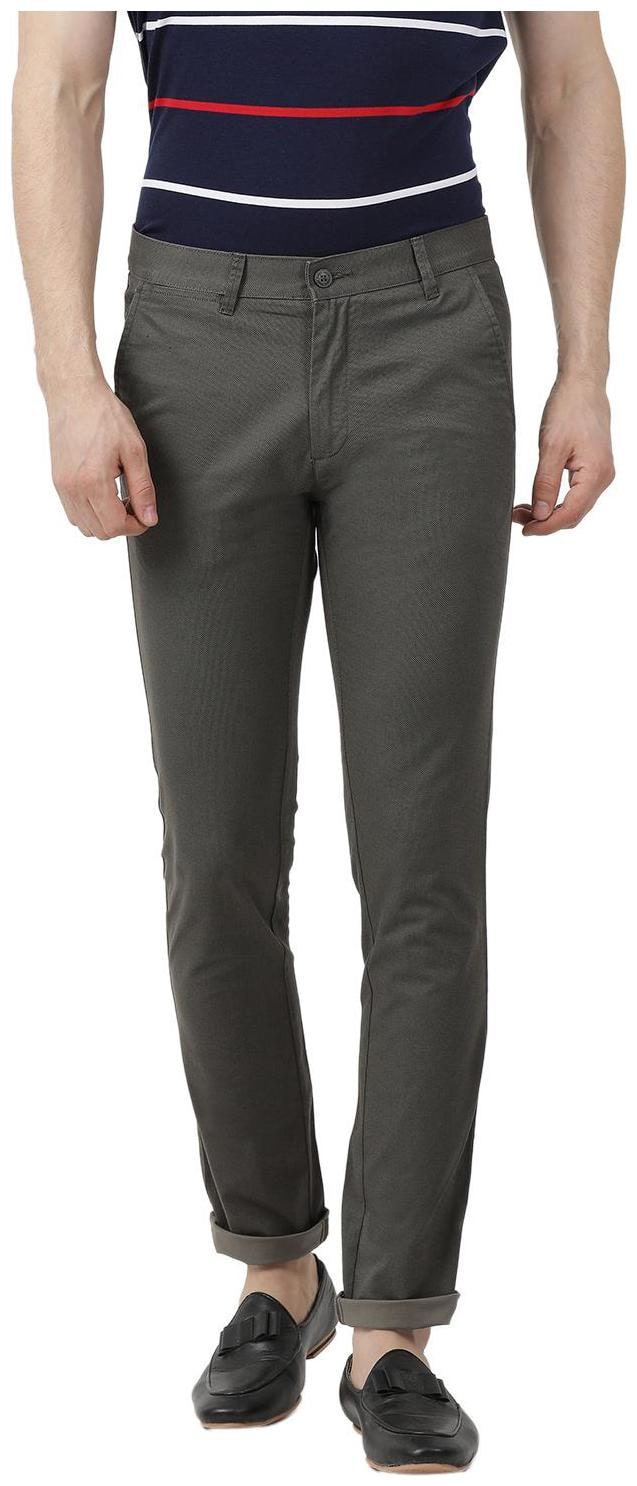 

Monte Carlo Men Green Solid Slim fit Regular trousers
