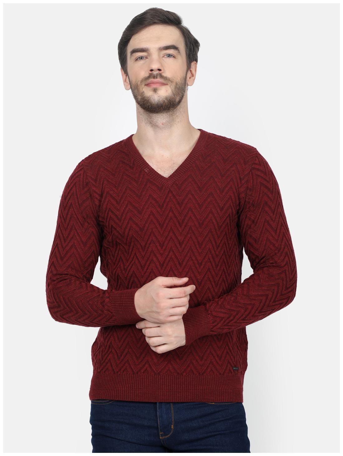 

Monte Carlo Men Maroon V neck Pullover