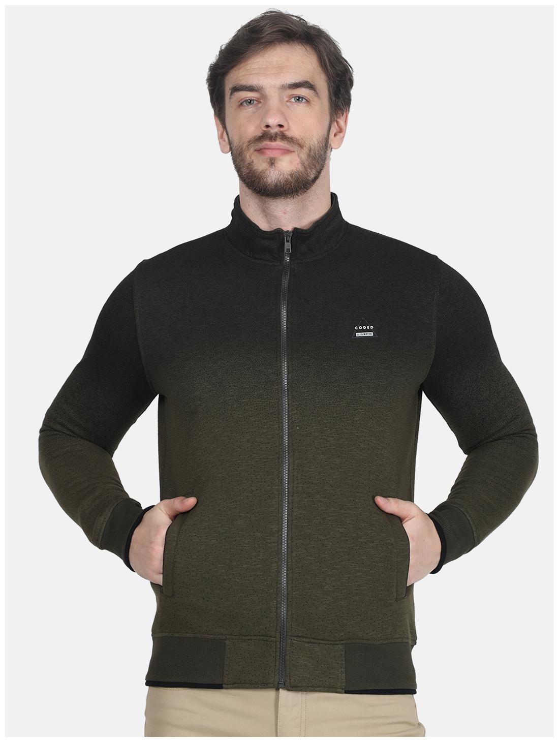 

Monte Carlo Cotton Blend Printed Olive Color Sweatshirt For Men