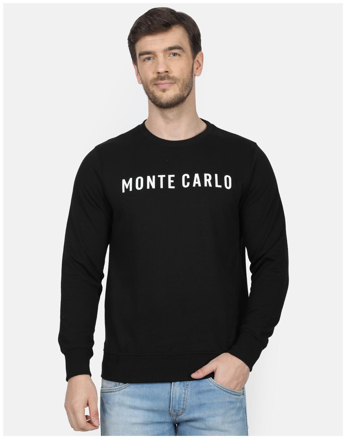 

Monte Carlo Men Black Round neck Sweatshirt